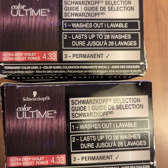 NIB Schwarzkopf Color Ultime Hair Color,4.33 Ultra Deep Violet, 1 Application - Picture 12 of 14